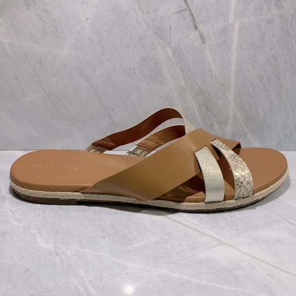 Cole Haan Grand 360 strappy sandals with metallic snakeskin detail size 10 - Picture 4 of 11